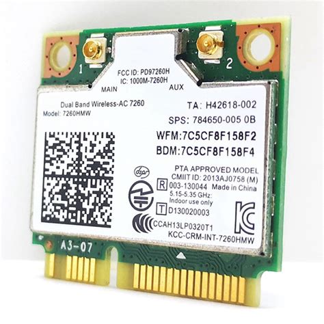 Wireless Card Dual Band Wireless AC7260 7260HMW 7260AC 867Mbps Half