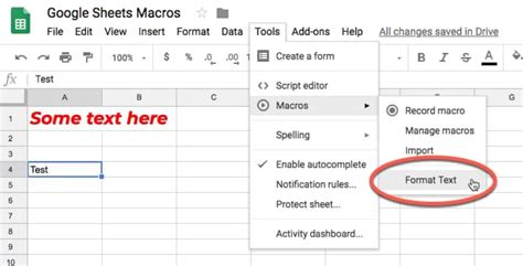 How To Create Macro In Google Spreadsheet