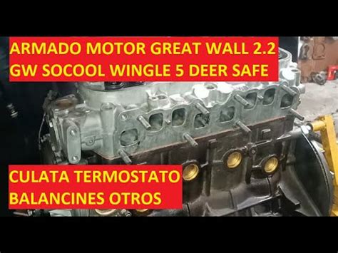 ARMADO MOTOR GREAT WALL 491QE 4Y TOYOTA 2 2 Gasolina Bencina Nafta