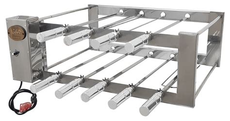 Churrasqueira Rotativa Sob Medida Espetos Sistema De Corrente