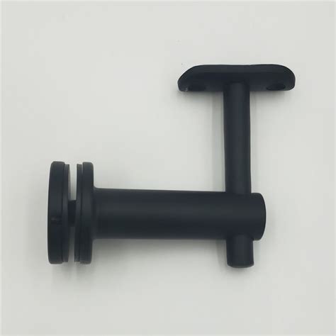 RBGMRADJMBL Matte Black Adjustable Glass Mounted Bracket For Round