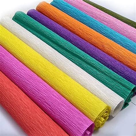 20 Crepe Paper For DIY Flower Making And Wrappin 10 Color 2 Sheet Each