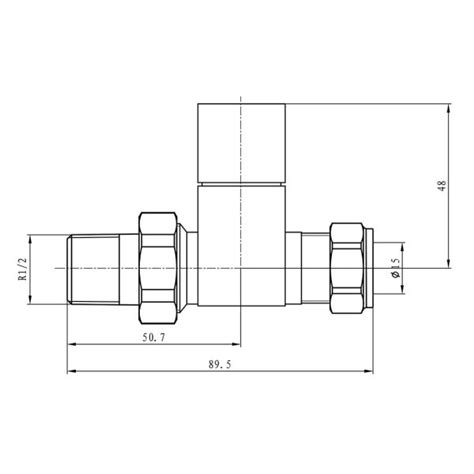 Eastbrook Square Chrome Straight Manual Radiator Valves Radiator