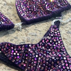 Competition Bikini Set Rhinestone Fitness NPC IFBB WBFF Figure Competition Suit Posing Suit Sw