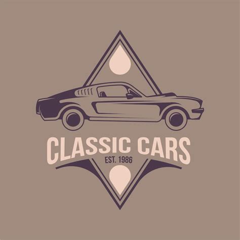 Premium Vector Retro American Muscle Car Logo Design Template