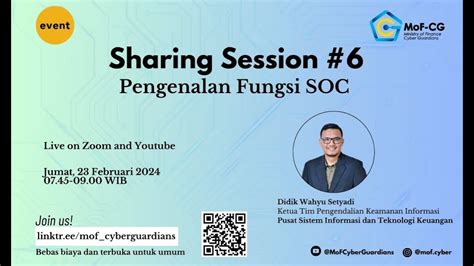 Sharing Session Mof Cg Tema Pengenalan Fungsi Soc Youtube