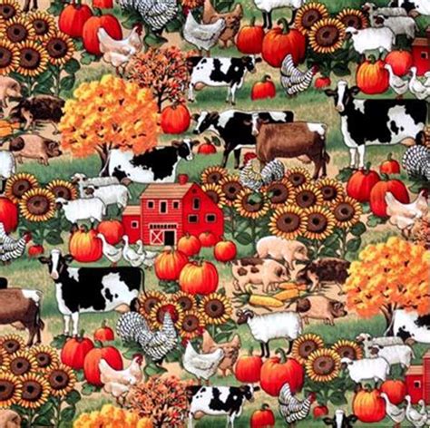 Farm And Tractor Cotton Fabric 4my3boyz Fabric