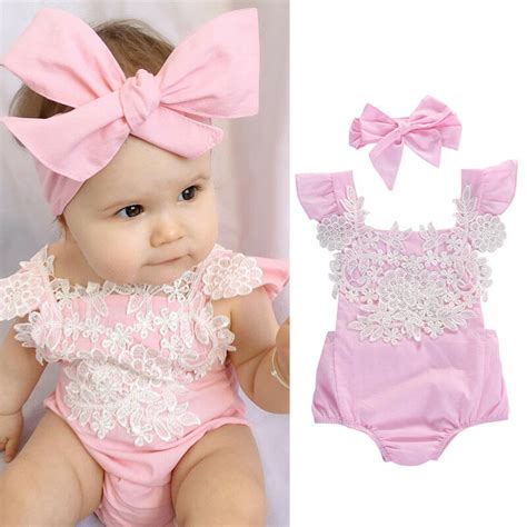 Pudcoco ropa para niña recién nacida mono Floral de encaje traje para