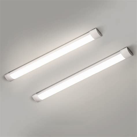 Colmeguna 2 Packs 3FT LED Batten Light Ultra Light Slim Ceiling