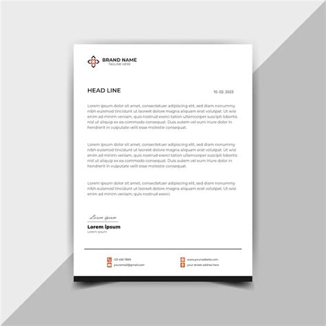 Premium Vector Professional Modern Business Letterhead Design Template