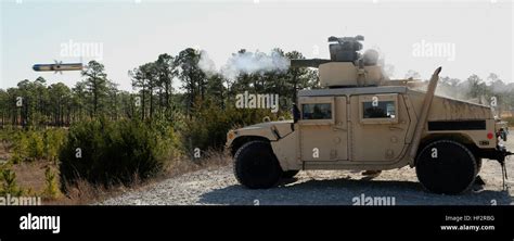 A M41A4 Saber fires a simulated tube-launched, optically tracked, wire ...