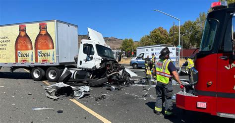 Big Rig Crash Snarls Traffic On I 80 In Vallejo Cbs San Francisco