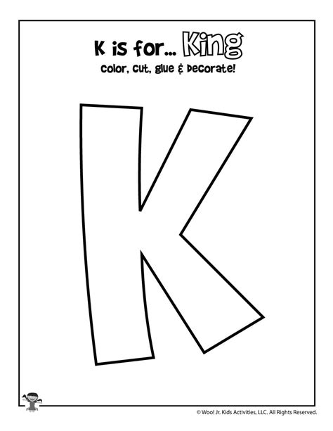 Printable Letter K Craft Woo Jr Kids Activities Childrens Publishing