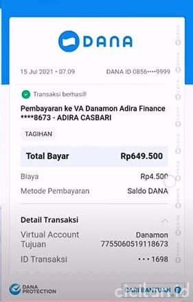 10 Cara Bayar Adira Finance Lewat DANA Biaya Admin CICILAN ID