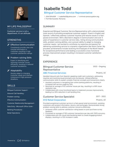 3 Successful Bilingual Customer Service Representative Resume Examples