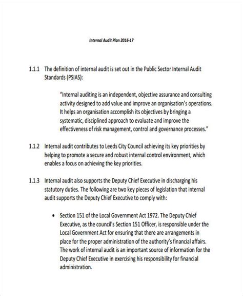 Audit Plan 27 Examples Format Pdf