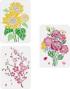 Amazon Fingerinspire Pcs Sunflowers Painting Stencil X