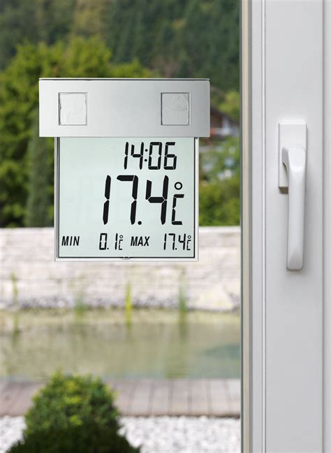 Digitales Fensterthermometer Mit Solarbeleuchtung Vision Solar Tfa