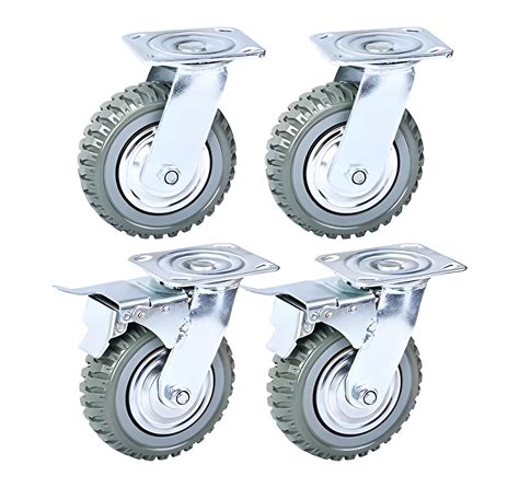 Amazon Nisorpa 4 Pack Heavy Duty Plate Casters Set 6 Inch Swivel