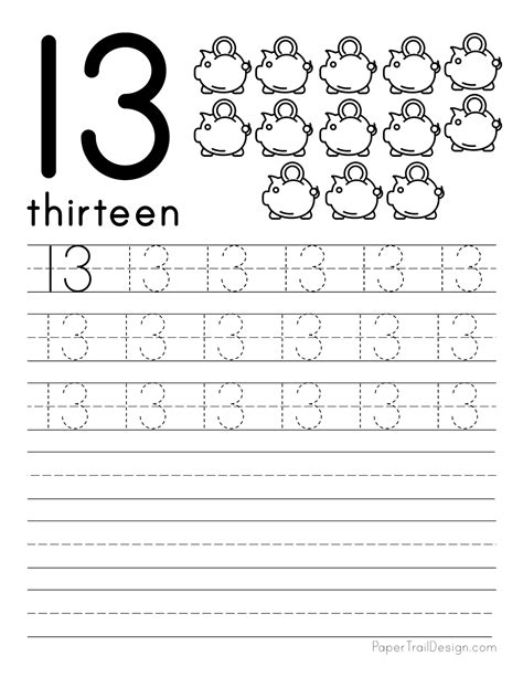 Number 11 Tracing Worksheets