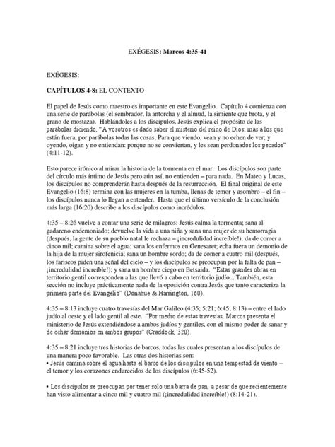 ExÉgesis Marcos 435 41 Pdf Demonios Evangelio De Marcos