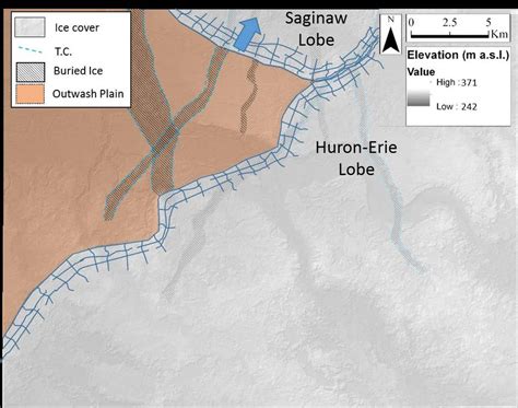 Deposition of outwash plain (op) during retreat of the Saginaw Lobe.... | Download Scientific ...