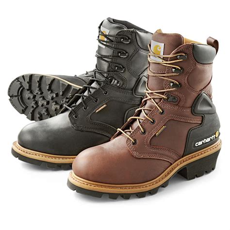 Men's Carhartt® Soft Toe Waterproof Logger Work Boots - 582628, Work ...