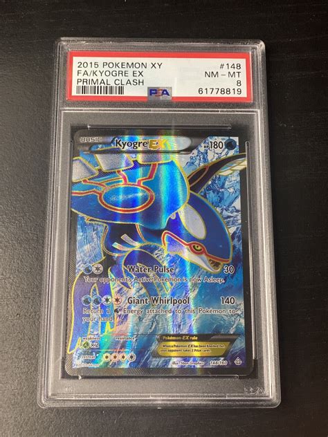 Kyogre EX 2015 XY Primal Clash 148 160 Holo Full Art PSA 8 Price