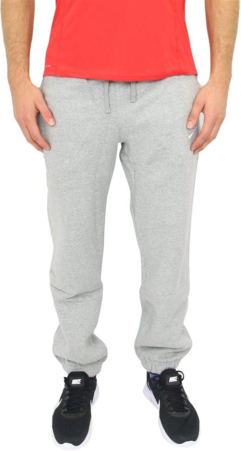 Nike Mens Sportswear Cuffed Fleece Sweatpants Light Greywhite 804406 063 Size Large