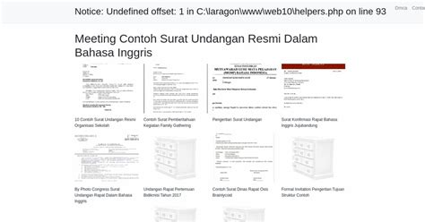 Meeting Contoh Surat Undangan Resmi Dalam Bahasa Inggris