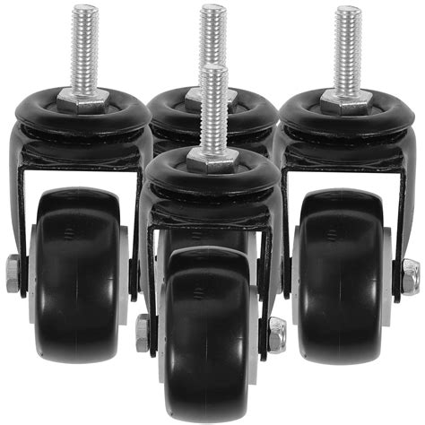 Guichaokj Cart Universal Wheel Casters With Brake Office 4 Pcs Chair Pu