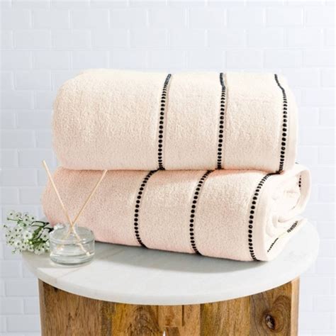 2pc Luxury Cotton Bath Towels Set Peach - Yorkshire Home : Target