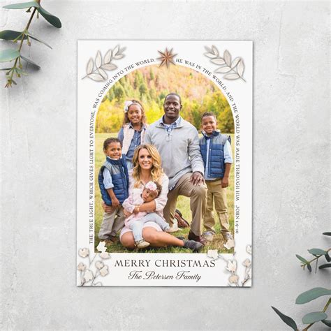 The True Light Christmas Card Arch Bible Verse Christmas Card John 1