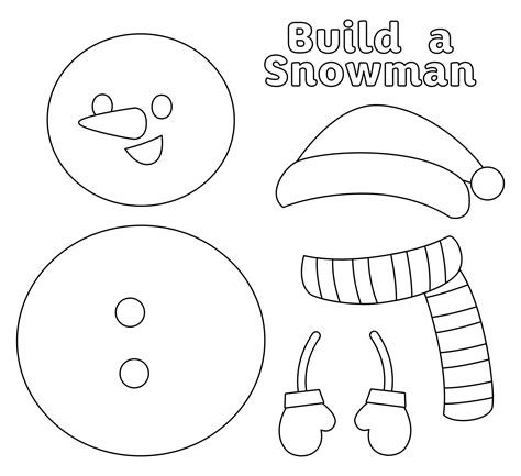 Snowman Cut Out Pattern 10 Free Pdf Printables Printablee