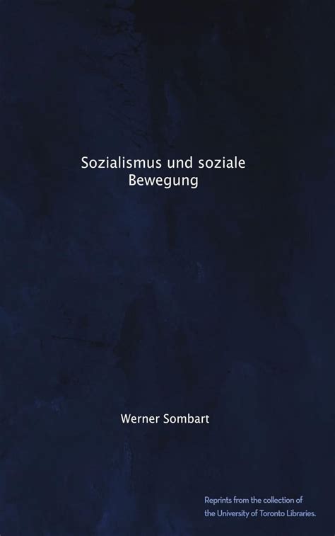 Amazon Sozialismus Und Soziale Bewegung German Edition Sombart