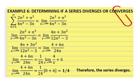 Divergence Test Determining If A Series Converges Or Diverges Owlcation