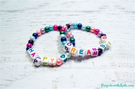 Colorful Beaded Friendship Bracelets for Kids - Projects with Kids