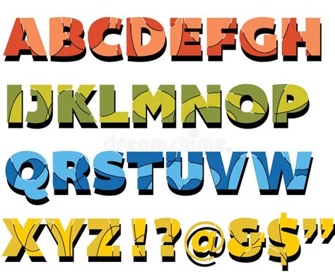 Fun Alphabet Stock Vector Illustration Of Colorful Writing 23743428
