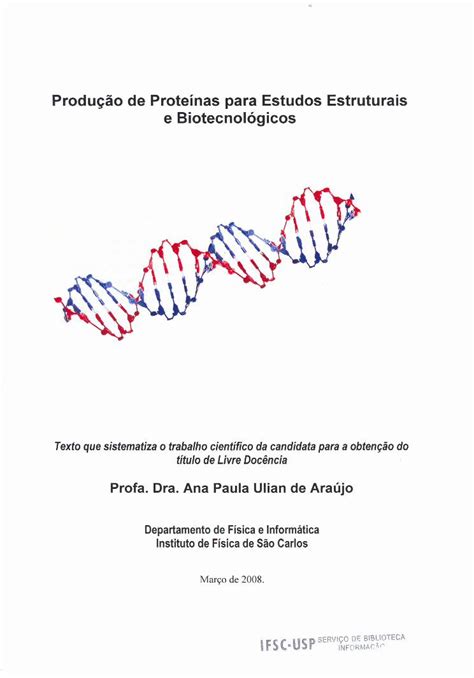 Pdf Produ O De Prote Nas Para Estudos Estruturais E