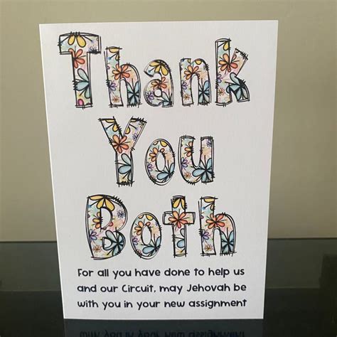 Jw Circuit Overseer Thank You Card Etsy Uk Paper Greeting Cards