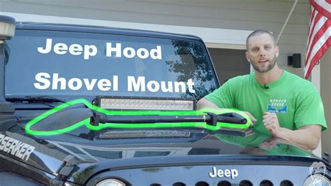 Jeep Hood Shovel Mount Quick And Cheap Youtube