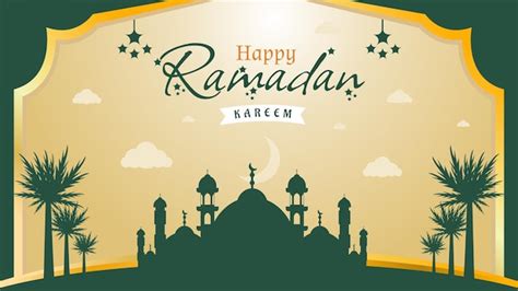 Premium Vector Happy Ramadan Kareem Banner Template Design