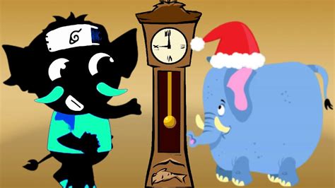 Santa Claus Elephant And Mammoth Went Up Clock And Down The Clock