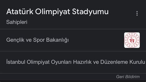 Büyükşehir Çalışıyor on Twitter YANLIŞ Atatürk Olimpiyat Stadı İBB