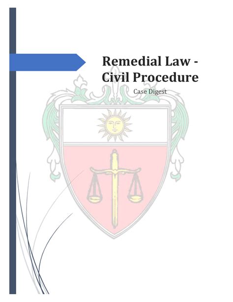 Remedial Law Civil Procedure Case Digest