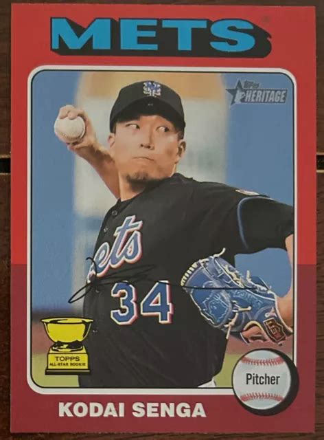 2024 TOPPS HERITAGE Red Border SP parallèle KODAI SENGA Mets 93