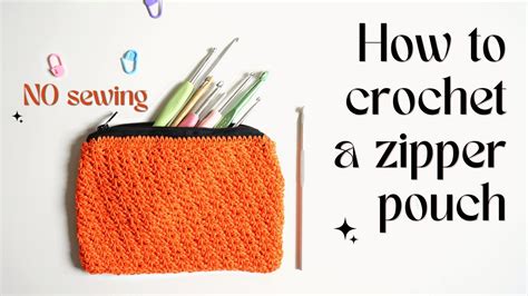 Crochet Zipper Pouch NO SEWING Crochet Purse With Zipper YouTube