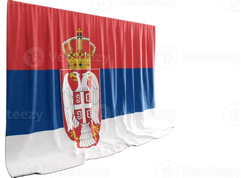 Serbia Flag Curtain In 3d Rendering Called Flag Of Serbia 30341396 Png