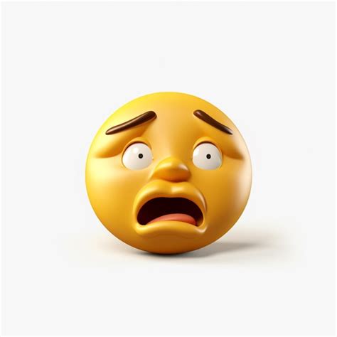 Premium Ai Image Shushing Face Emoji On White Background High Quality