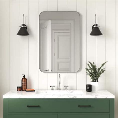 Rounded Corner Bathroom Mirror Rispa